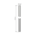 Amari structuur vloer/plafond h.2700mm alu