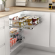 MC Line uittrekmand 40cm chroom+hettich quadro ss +hettich quadro ss 30kg+afstandhouders