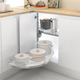 MC Line Dolphin 60cm gauche chrome blanc avec double amortisseur