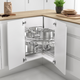 MC Line panier tournant 3/4 d.700mm 270ø chrome h:630-730mm