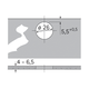Charnière de porte en verre Intermat (Intermat 9904), rentrant, Angle d'ouverture  95°, à visser (-)