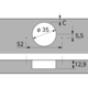 Charnière Sensys de 110° avec amortissement intégré (Sensys 8645i), nickelée, rentrant, Angle d'ouverture  110°, TH-schéma de perçage 52 x 5,5 mm, à visser (-)