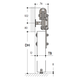 Casa schuifdeurset staal zwart 100kg l.2300mm voor deurbladbreedte 1010-1120mm