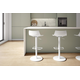 Tabouret chef blanc rond|polycarb blanc 