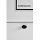 Bouton DOME 49.8x35.9x25Ø6 zamac noir mat 