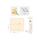 Unico set compas d'abat ressort type 3 noir nickel 