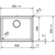 Maris - Vlakbouwspoeltafel / 553 x 433 mm / 1 bak / Zwart Mat