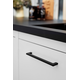 Poignée flat ea192 l206 zamac noir mat 