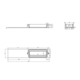 Komgreep degoe zamak zwart mat ba 95mm l200mm