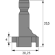 Profieladapter,  mat wit