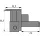 Nœud d’angle horizontal et vertical,  noir mat