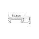 S line cover vlak zwart 2000mm