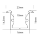 S line led profiel recess alu 2000mm