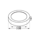 Moon opbouwled 230V 18W 3000K d240mm 1275lm