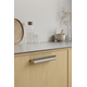 Poignée PAPILLON ea160 chêne + look inox 