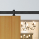 Runway schuifdeurset staal zwart 80kg l.2100mm voor deurbladbreedte 910-1000mm