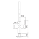 Mythos Water Hub 6 en 1 - Mitigeur à bec orientable / Levier sur le côté / Cuivre