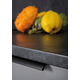 Greep ONA BA128 L200 aluminium geborsteld zwart