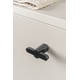 T-knop FUSION L58 zamak mat zwart