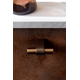 Bouton T CASEY L60 aluminium noir texture / brillant titane noir