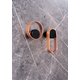 Porte-manteaux ORBIT L45 zamac mat noir / brossé cuivre