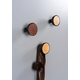 Porte-manteaux BOL Ø45 zamac / bois mat noir / chêne