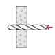 Hollewandplug Fischer HM5 x 65S met metrische schroef
