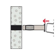 Hollewandplug Fischer HM5 x 65S met metrische schroef