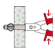 Hollewandplug Fischer HM5 x 65S met metrische schroef