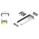 Led profiel Wide24 G/W 2000 zwart geanodiseerd