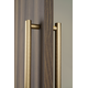 Poignée de porte dubbel MOON BIG BA384 L424 aluminium brossé laiton cava