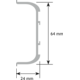 Greeplijst C- vorm bronskleur 5000mm