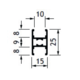 Profil-U horizontal central RC-Base 4m noir  