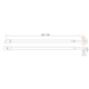 Uitschuifbare stabilisatiestang wand/glas met hoek van 45°, voor 10/12 mm glas, L608/1108, chroom