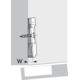 Adaptateur d'angle pour plaques de montage cruciformes, -5°