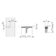 Support d'étagère K-line nickel pin 3mm pour verre