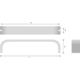 Poignée SENSE BA320 L327 aluminium brossé noir