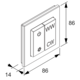 Led Emotion Stutgart wandschakelaar wit