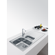Antea - Inbouwspoeltafel / 1000 x 500  mm/ 1+1/2 bak / Glad / Omkeerbaar