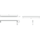 Poignée 320mm alu rainuré noir mat 