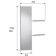 Exclusiv miroir extensible h.1155mm blanc  