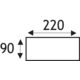 System 220 hoek 45° vlakkanaal 220x90mm wit