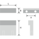 Bouton Moka ea16 32x30x10 alu noir 