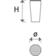 Bouton aqua-rama d12 h24 bronze 