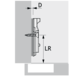 Veosys Kruismontageplaat om aan te schroeven, Rijboring 37 x 32 mm, Afstand mm 0.0 mm