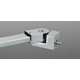 Barre raidisseur mur/verre avec double articulation, pour verres 8/12, L1057, chromé