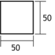 Tafelpoot q50 zwart mat 50x50mm h71 regelbaar