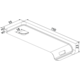 Set 3 Led reiled onderbouw 3W 3000K RVS look touch 10w met dimmertransfo