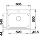 Blanco spoeltafel Dana 6 rvs