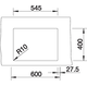 Blanco spoeltafel claron 340/180-u bl man.